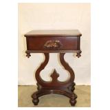 Walnut Single Drawer Side Table