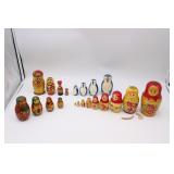 4 USSR Matryoshka Nesting  Doll Sets
