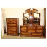 Dresser w/Mirror & matching Chest