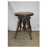 Organ Stool w/glass ball & claw feet