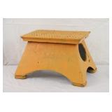 Old Metal Train Stool