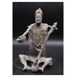 Middle Eastern  Tribal Statue w/ Begging Bowl