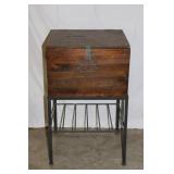Wood File Box on Stand