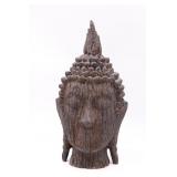 Wood SE Asian Buddha Bust Statue