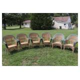 Wicker 6 Chairs NOT PERFECT Set of 4 and 2