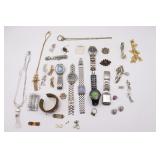 Assorted Watches and Vintage Jewelry