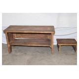 Footstool and Small Bench