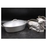 Old Lamb Cake Mold & Wagner Baster Roaster