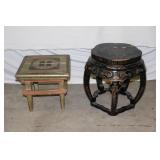 Oriental Stand and Wooden Table