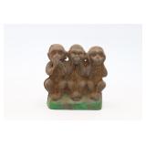 Cast Iron 3 Monkeys Bank
