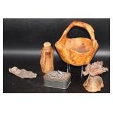 Assorted Burled Wood Art