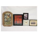 5 Pieces of Framed Artwork