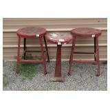 3 Metal Stools