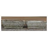 Pair of Concrete Flower Pots