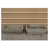 2 Concrete Flower Pots