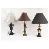 3 Tabletop Lamps