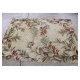 Beige w/Leaves Area Rug 63" x 90"