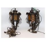 Pair of 14" Hanging lamps