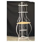 Metal & Wood Corner Shelf 66 1/4" H x 16 3/4" W