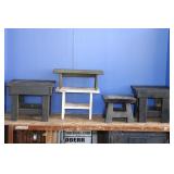 Wood Stools & small Benches