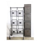 Rolling Organizer 53 1/2" H x 24" W & Wall Mount