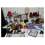Lamps, Picture Frames, Plate/Picture Stands