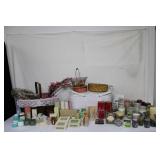 Baskets, Floral, Candles, Avon Perfumes