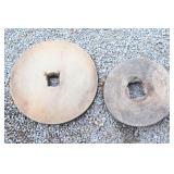 2 Sandstone Mill Stones 12 x 2 1/2