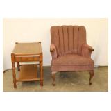 Vintage Arm Chair & Side Table