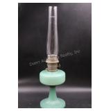 Antique JadeIte  Kerosene Lamp