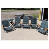 5 Beach Chairs & Folding Table