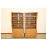 2 Glass Front Display/Stereo Component Cabinets