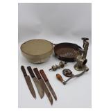 Iron Skillet, Crock Bowl,  Keen Kutter Grinder