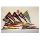 Assorted Vintage Felt Banner Flags
