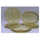 Amber Madrid Serving Platters and Bowl