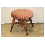 Antique Glass Ball & Claw Stool