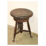 Glass Ball & Paw Organ Stool