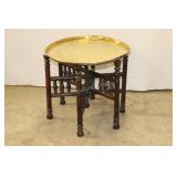 Antique Brass Tray Table