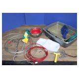 Litter Box, Tie-Outs, Pet Dishes