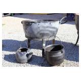 Kettle on Stand, Bean Pot, Tea Kettle-all damaged