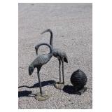 Lawn Decor- Egrets & Pinecone