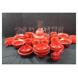 Red Dinnerware & Tumblers