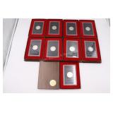 9 US Mint 1971 Eisenhower Silver Dollar Proof Sets