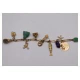 Charm Bracelet with Some 14K Charms