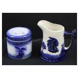 Sleepy Eye Large Pitcher & Salt Crock