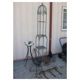 Lawn Decor, Wire Flower Baskets, Metal Legs