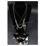 Silver Rings, Pendants, Earrings, Pin