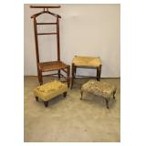 Rush Bottom Stool, Valet, Foot Stools