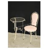 Metal Frame Table & Chair