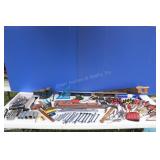 Vice, Pipe Wrenches, Assorted Hand Tools